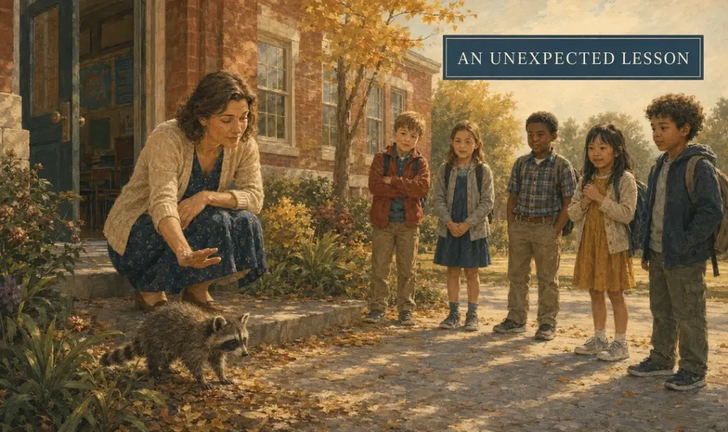 the baby raccoon school lesson